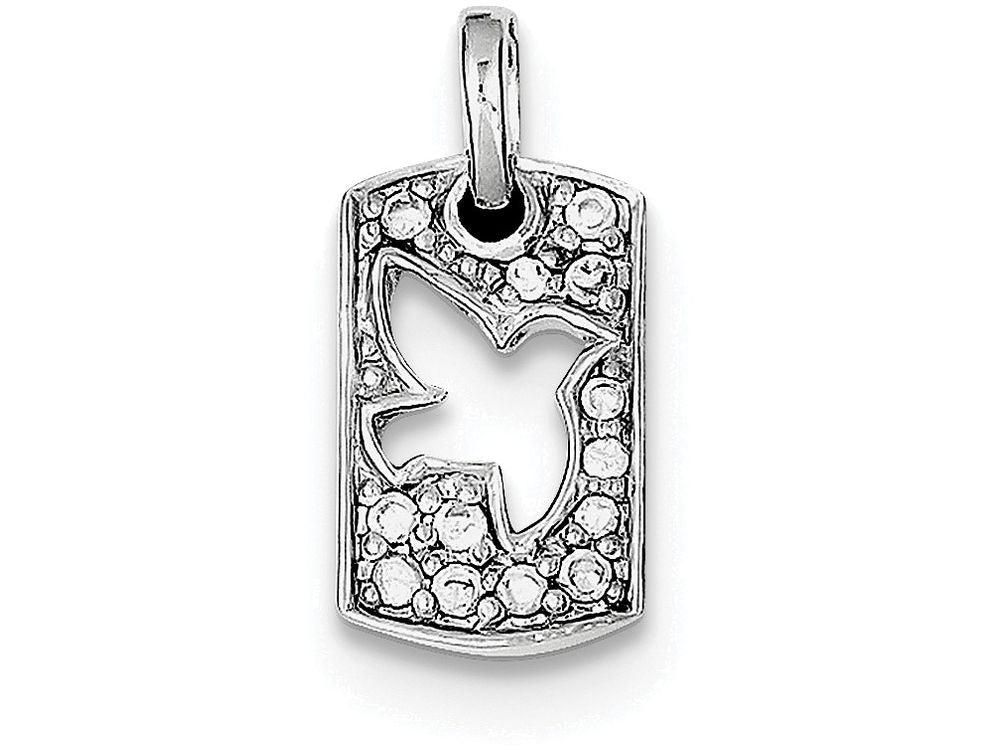 FJC Finejewelers Sterling Silver Peace Cubic Zirconia Dove Charm