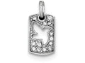 FJC Finejewelers Sterling Silver Peace Cubic Zirconia Dove Charm