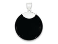 FJC Finejewelers Sterling Silver Round Black Onyx Pendant Necklace - Chain Included