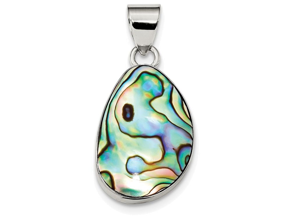 FJC Finejewelers Sterling Silver Abalone Pendant Necklace - Chain Included