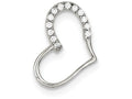 FJC Finejewelers Sterling Silver Cubic Zirconia Heart Pendant Necklace - Chain Included