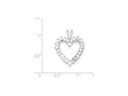 FJC Finejewelers Sterling Silver Cubic Zirconia Heart Pendant Necklace - Chain Included