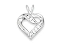 FJC Finejewelers Sterling Silver Cubic Zirconia Heart Pendant Necklace - Chain Included