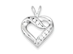 FJC Finejewelers Sterling Silver Cubic Zirconia Heart Pendant Necklace - Chain Included