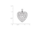 FJC Finejewelers Sterling Silver Cubic Zirconia Heart Pendant Necklace - Chain Included