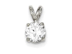 FJC Finejewelers Sterling Silver Round Cubic Zirconia Pendant Necklace - Chain Included