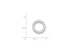 FJC Finejewelers Sterling Silver Cubic Zirconia Chain Slide Pendant Necklace - Chain Included