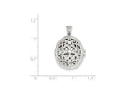 FJC Finejewelers Sterling Silver Cubic Zirconia Locket Necklace