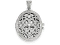 FJC Finejewelers Sterling Silver Cubic Zirconia Locket Necklace