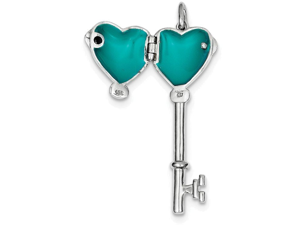 FJC Finejewelers Sterling Silver Locket Key Pendant Necklace - Chain Included