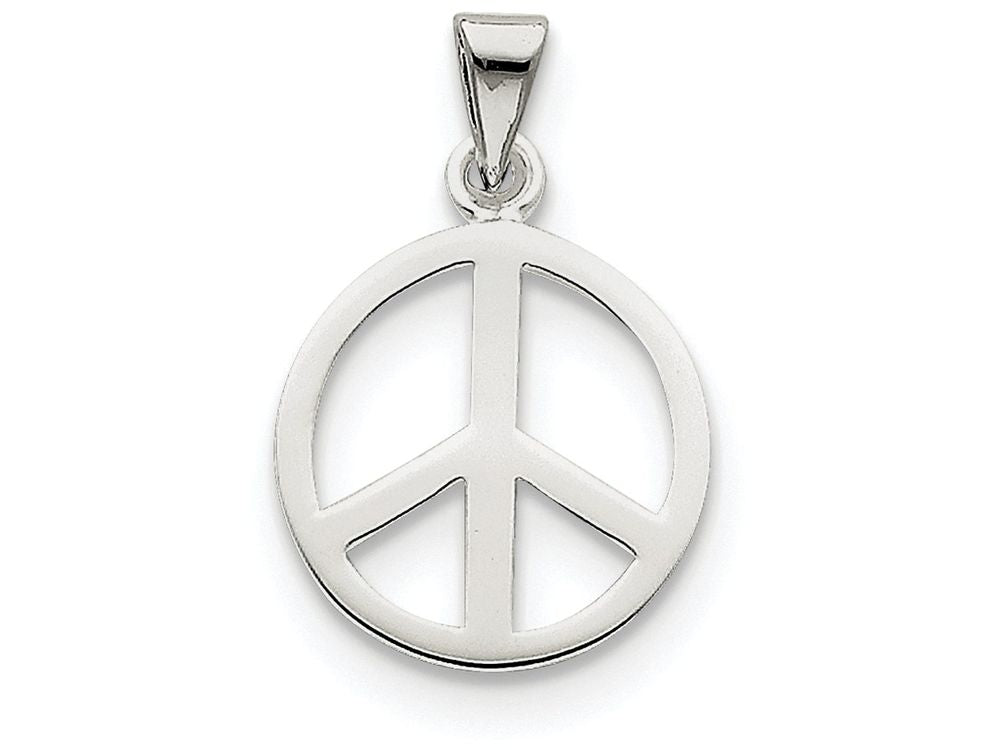 FJC Finejewelers Sterling Silver Peace Sign Pendant Necklace - Chain Included