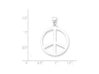 FJC Finejewelers Sterling Silver Peace Symbol Pendant Necklace - Chain Included