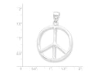 FJC Finejewelers Sterling Silver Polished Peace Pendant Necklace - Chain Included