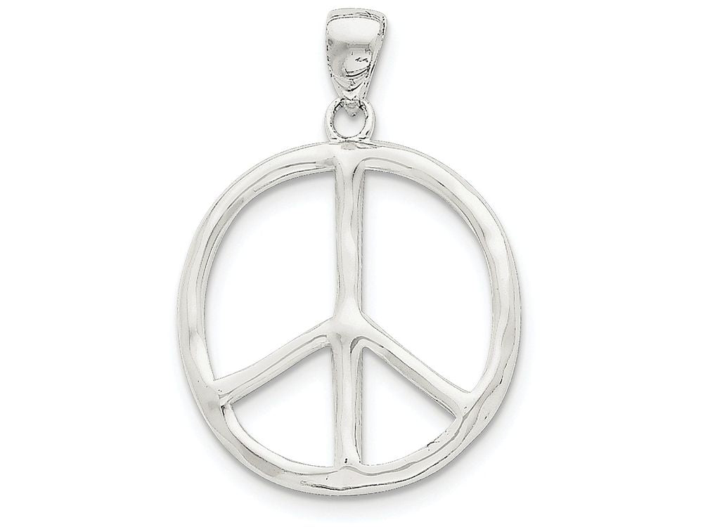 FJC Finejewelers Sterling Silver Polished Peace Pendant Necklace - Chain Included