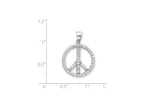 FJC Finejewelers Sterling Silver Cubic Zirconia Peace Symbol Pendant Necklace - Chain Included