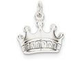 FJC Finejewelers Sterling Silver Polished Crown Charm