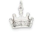 FJC Finejewelers Sterling Silver Polished Crown Charm