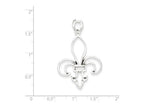 FJC Finejewelers Sterling Silver Cut-out Fleur De Lis Pendant Necklace - Chain Included