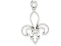 FJC Finejewelers Sterling Silver Cut-out Fleur De Lis Pendant Necklace - Chain Included