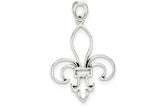 FJC Finejewelers Sterling Silver Cut-out Fleur De Lis Pendant Necklace - Chain Included