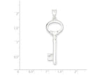 FJC Finejewelers Sterling Silver Polished Key Pendant Necklace - Chain Included