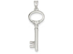 FJC Finejewelers Sterling Silver Polished Key Pendant Necklace - Chain Included