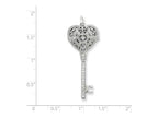 FJC Finejewelers Sterling Silver Cubic Zirconia Heart Key Locket Necklace