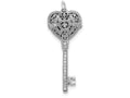 FJC Finejewelers Sterling Silver Cubic Zirconia Heart Key Locket Necklace