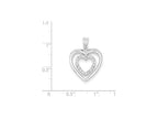 FJC Finejewelers Sterling Silver Cubic Zirconia Double Heart Pendant Necklace - Chain Included