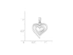 FJC Finejewelers Sterling Silver Single Cubic Zirconia Heart Pendant Necklace - Chain Included