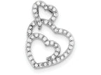 FJC Finejewelers Sterling Silver Multi Hearts Clear Cubic Zirconia Slide Pendant Necklace - Chain Included
