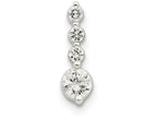 FJC Finejewelers Sterling Silver Polished Cubic Zirconia Pendant Necklace - Chain Included