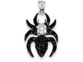 FJC Finejewelers Sterling Silver Black and White Cubic Zirconia Spider Pendant Necklace - Chain Included