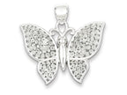 FJC Finejewelers Sterling Silver Polished and Textured Butterfly Pendant Necklace - Chain Included