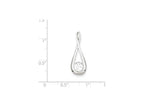 FJC Finejewelers Sterling Silver Cubic Zirconia Tear Drop Pendant Necklace - Chain Included