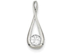 FJC Finejewelers Sterling Silver Cubic Zirconia Tear Drop Pendant Necklace - Chain Included