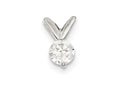 FJC Finejewelers Sterling Silver Cubic Zirconia Pendant Necklace Slide - Chain Included