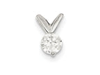 FJC Finejewelers Sterling Silver Cubic Zirconia Pendant Necklace Slide - Chain Included