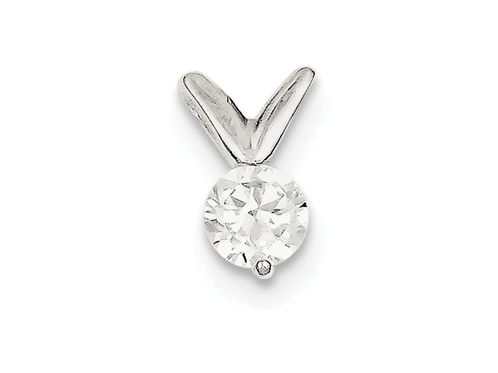 FJC Finejewelers Sterling Silver Cubic Zirconia Pendant Necklace Slide - Chain Included