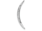 FJC Finejewelers Sterling Silver Cubic Zirconia Moon Pendant Necklace - Chain Included