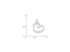 FJC Finejewelers Sterling Silver Heart With Cubic Zirconia Pendant Necklace - Chain Included