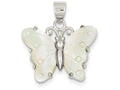 FJC Finejewelers Sterling Silver White Shell Butterfly Pendant Necklace - Chain Included