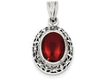FJC Finejewelers Sterling Silver Carnelian Pendant Necklace - Chain Included