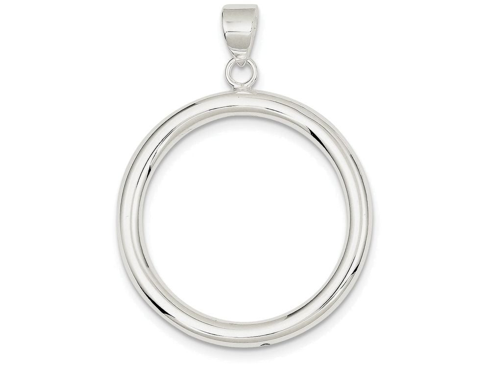 FJC Finejewelers Sterling Silver Circle Pendant Necklace - Chain Included