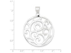 FJC Finejewelers Sterling Silver Fancy Round Pendant Necklace - Chain Included