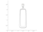 FJC Finejewelers Sterling Silver Rectangle Pendant Necklace - Chain Included