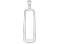 FJC Finejewelers Sterling Silver Rectangle Pendant Necklace - Chain Included