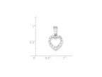 FJC Finejewelers Sterling Silver Cubic Zirconia Heart Shape Pendant Necklace - Chain Included