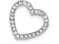 FJC Finejewelers Sterling Silver Cubic Zirconia Heart Slide Pendant Necklace - Chain Included