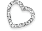 FJC Finejewelers Sterling Silver Cubic Zirconia Heart Slide Pendant Necklace - Chain Included